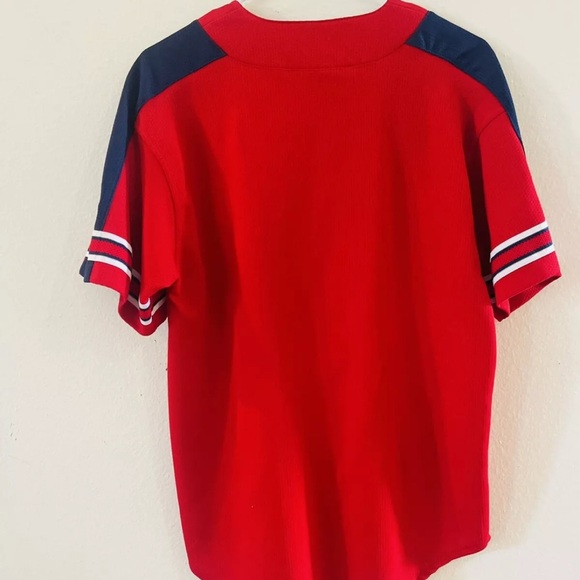 Vintage STARTER Atlanta Braves MLB STITCHED RED Jersey Men’s Sz-M - Picture 10 of 11